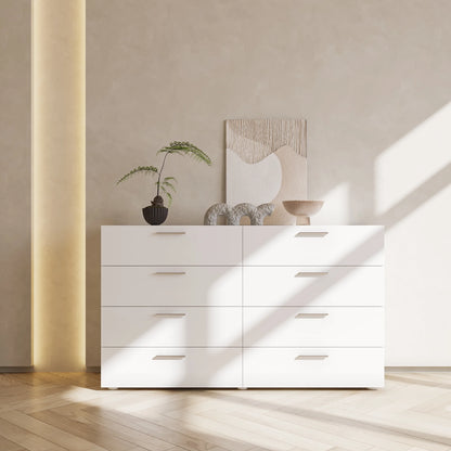 Ktaxon Bedroom Dresser with 6 Drawers, Wooden Double Dresser for Entryway, Wide Storage Cabinet for Living Room, Black