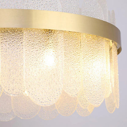 FETCOI Luxury LED Crystal Glass Pendant Lamp Luxury Chandelier Lighting Fixture Ceiling Light (9-Light)