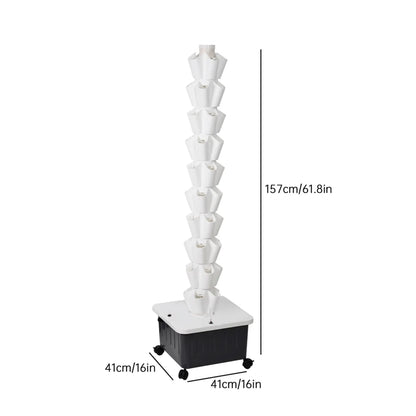 Hydroponic Growing System Tower | Vertical Vegetable Planting Towers | 10-Layer 50 Slots, Hydroponic Growing Kit forHydroponics Towers Garden,Suitable for Balconies, Courtyards, Roofs