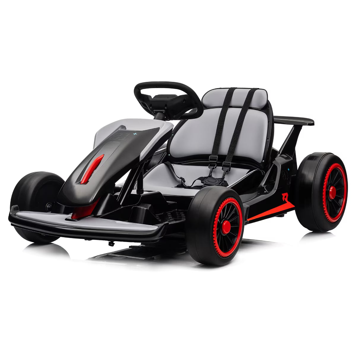 24V  Drift Kart with 2X150W Strong Motor, 7AH Big Battery, Electric Pedals, Electric Go Kart Outdoor Race Toy