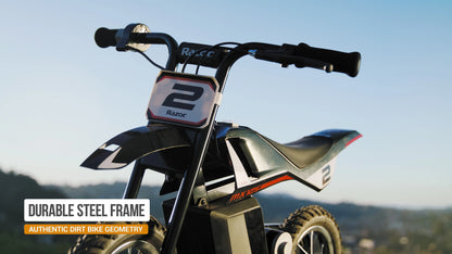 Razor Dirt Rocket MX125 Electric-Powered Dirt Bike - Black with Decal Included, for Child 5+