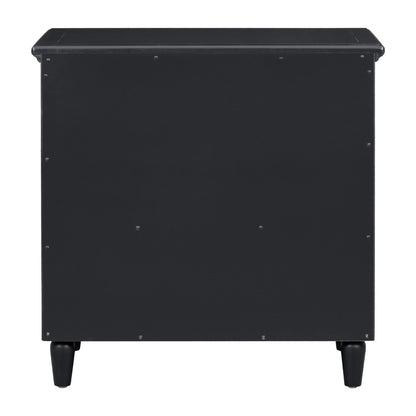 White Nightstand for Bedroom, Atumon Nightstand with 3 Drawers, Wood Bedside Table, Modern Nightstand Furniture for Bedroom, 28"L x 16.9"W x 28"H