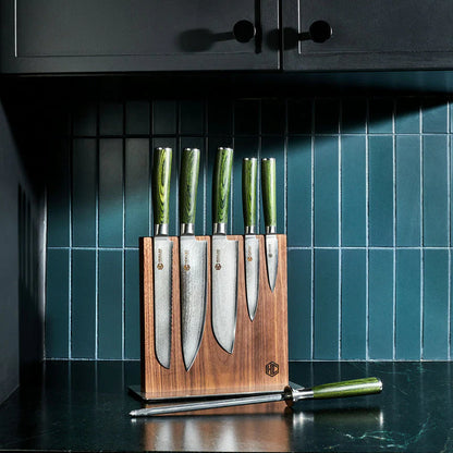 Damascus Steel Knife Set, 7pc