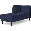 Ufurpie 58" Velvet Chaise Lounge Indoor,Sleeper Lounge Sofa with Nailhead Trim,for Living Room,Office,Apartment,Black