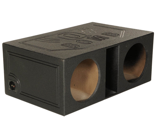 QPower QBOMB12VL 12 Inch Dual Vented Ported Car Subwoofer Sub Box Enclosure