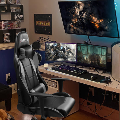 Homall Gaming Chair office Chair with Headrest & Lumbar Support, Pink