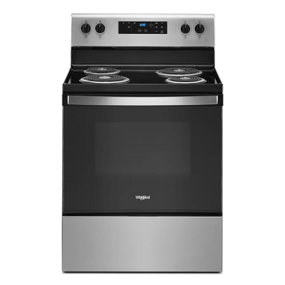Whirlpool 30 in 4.8 Cu. ft Freestanding Coil Electric Ranger in Stainless Steel