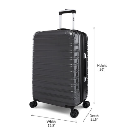 iFLY Hardside Fibertech 3.0 2 Piece Set, 20" Carry-on and 28" Checked Luggage, Gadget Gray