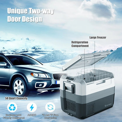 Kepooman Portable Cooler,Camping Cooler,58 Quart Portable Electric Camping Car Cooler