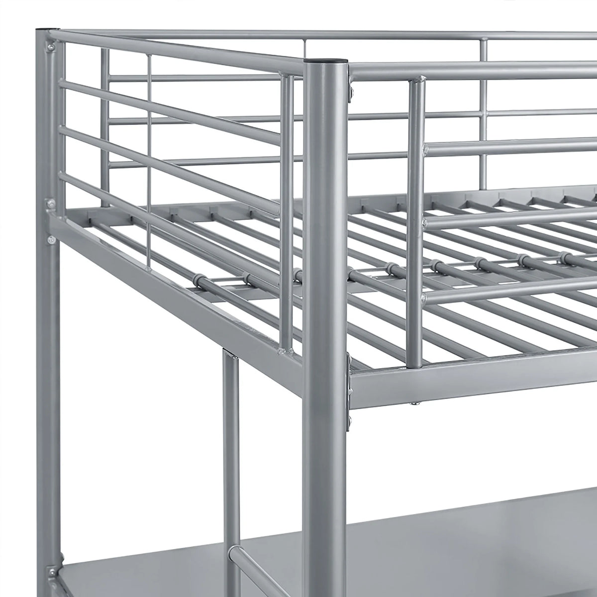Walker Edison Sunset Modern Powder-Coated Steel Metal Full Loft Bunk Bed - Black