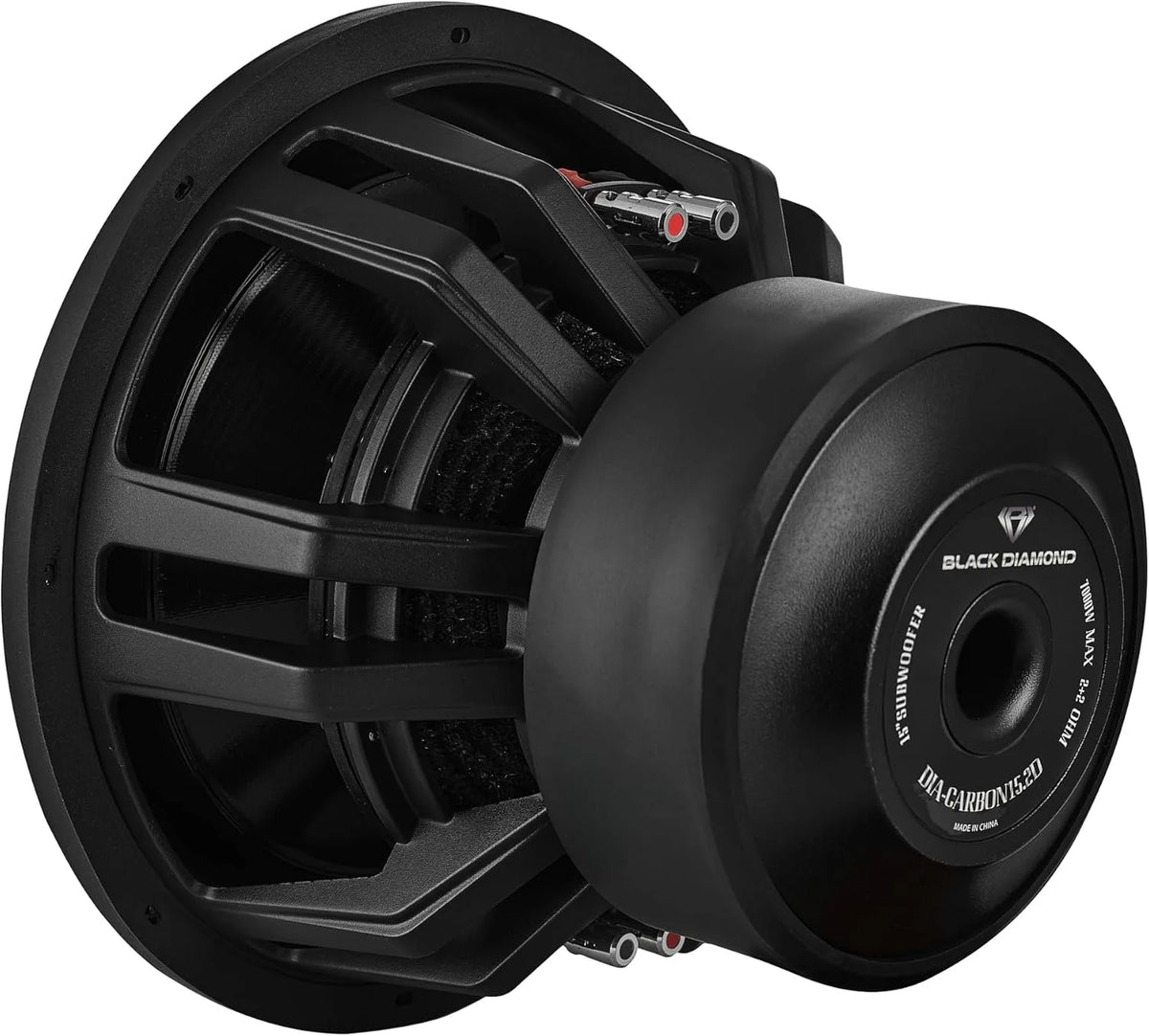 Black Diamond DIA-CARBON15.1D 15" High Excursion Carbon Fiber Subwoofer 3500W RMS - 7000W MAX | 2-Ohm DVC - Competition-Grade Pro Audio Subwoofer for Extreme Bass