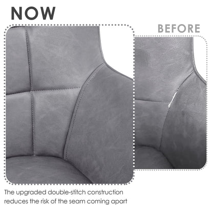 Alden Design Mid-Century Modern Faux Leather Wingback Accent Chair, Brown