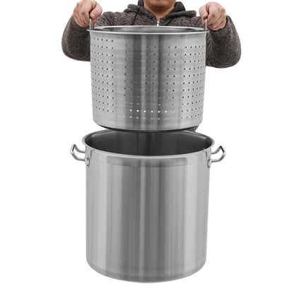 33/52 Quart Stock Pot Stainless Steel Large Kitchen Soup Big Cooking Restaurant for Hotels, Restaurants, Homes