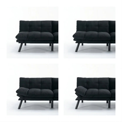 PAPROOS Convertible Sofa Bed, Folding Futon Sofa Bed, Upholstered Sofa Bed Couch, Loveseat Sleeper Sofa for Small Space, Apartment, Living Room, Cream
