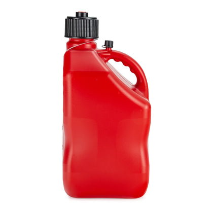 VP Racing 3512-CA, 5.5-Gallon Square Motorsport Jug Red (3 Pack), w/Utility Jug Battery Powered Fuel Transfer Pump (1 Pack)