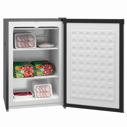 HOMCOM Upright Freezer, 3.0 Cubic Feet Compact Mini Freezer with Reversible Single Door and Adjustable Thermostat, Small freezer for Home, Dorm, Apartment, Home Office, Silver
