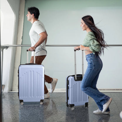 Zimtown 3 Piece Nested Spinner Suitcase Luggage Set With TSA Lock Royal Blue