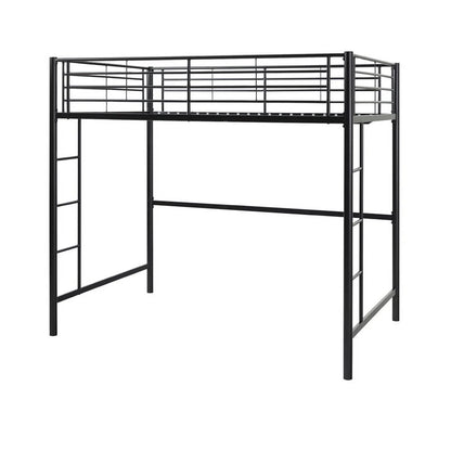 Walker Edison Sunset Modern Powder-Coated Steel Metal Full Loft Bunk Bed - Black
