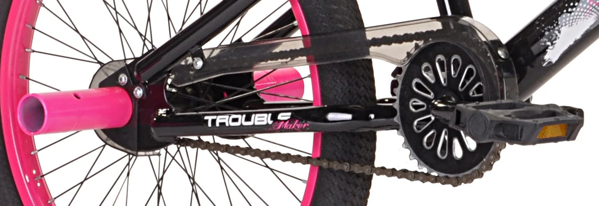 20" Girls', Trouble BMX Bike, Black/Pink