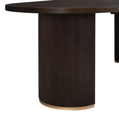 Christopher Knight Home Minimalist 88�� Oval Dining Table for 4-6, Espresso