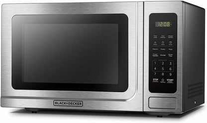 BLACK+DECKER 1.4 cu ft Countertop Microwave Ovens in Stainless Steel