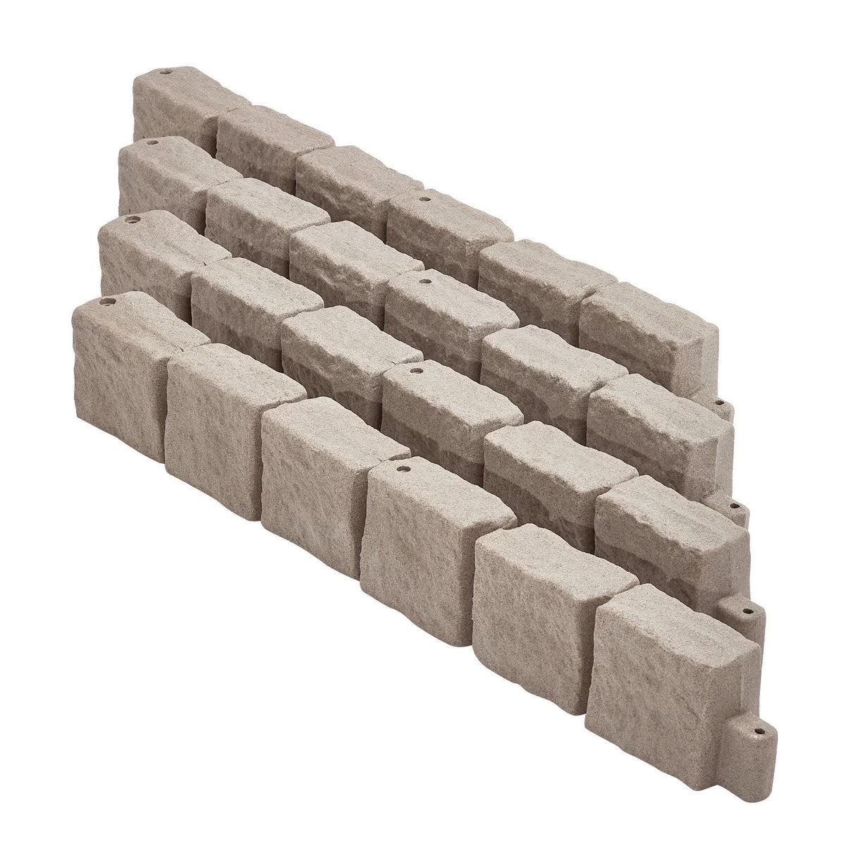 Fake Stone Landscape Edging 46.8x3.9 in Lawn Edging Border Fade-Resistant No Dig