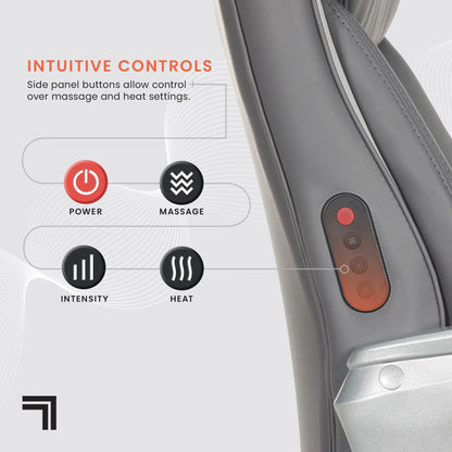 Sharper Image S-120 Massage and Heat Office Chair, Gray/White