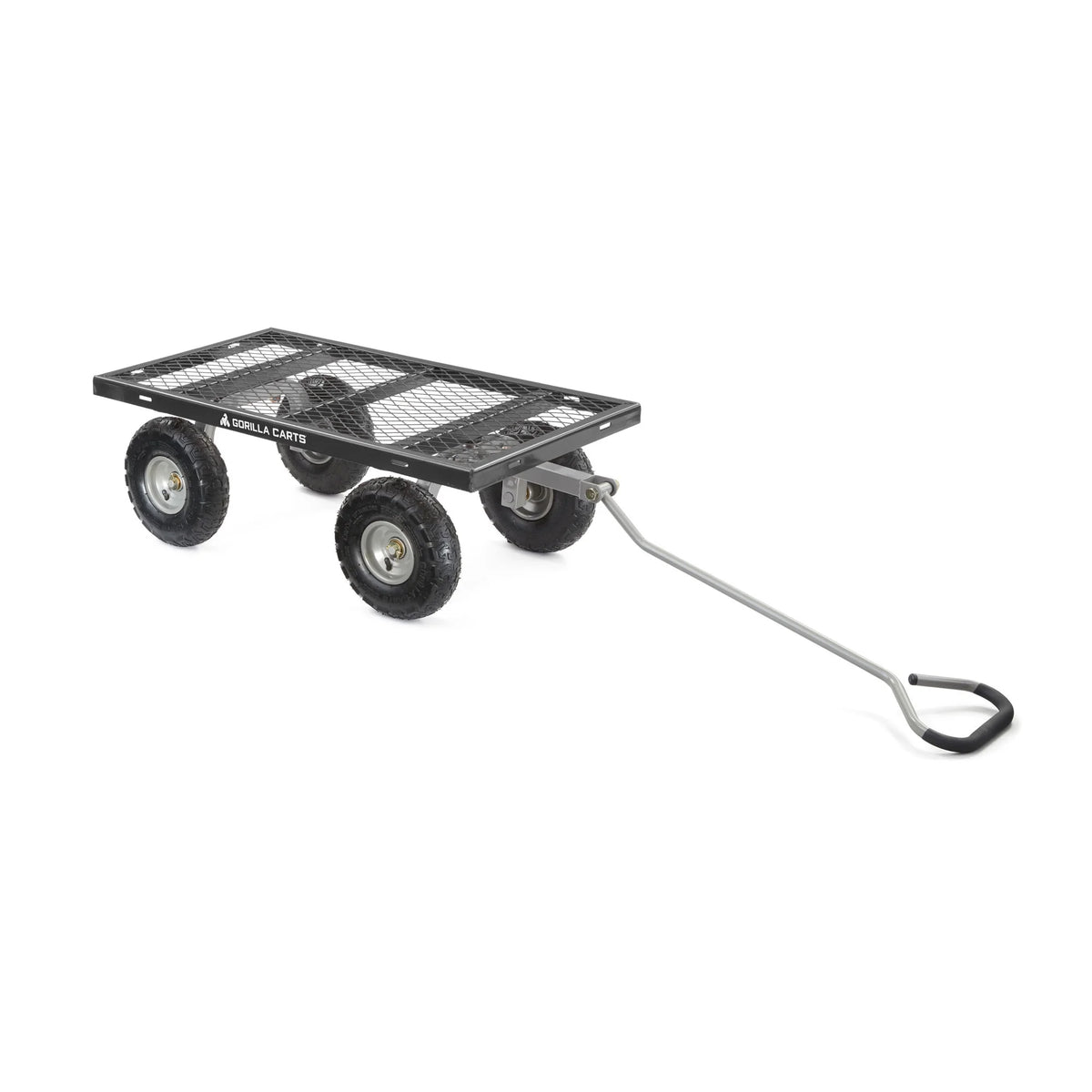 Gorilla Carts Steel Utility Cart with Removable Side Panels, 800 lb Capacity, Black