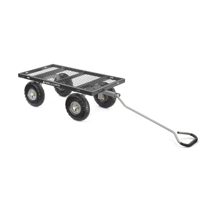 Gorilla Carts Steel Utility Cart with Removable Side Panels, 800 lb Capacity, Black