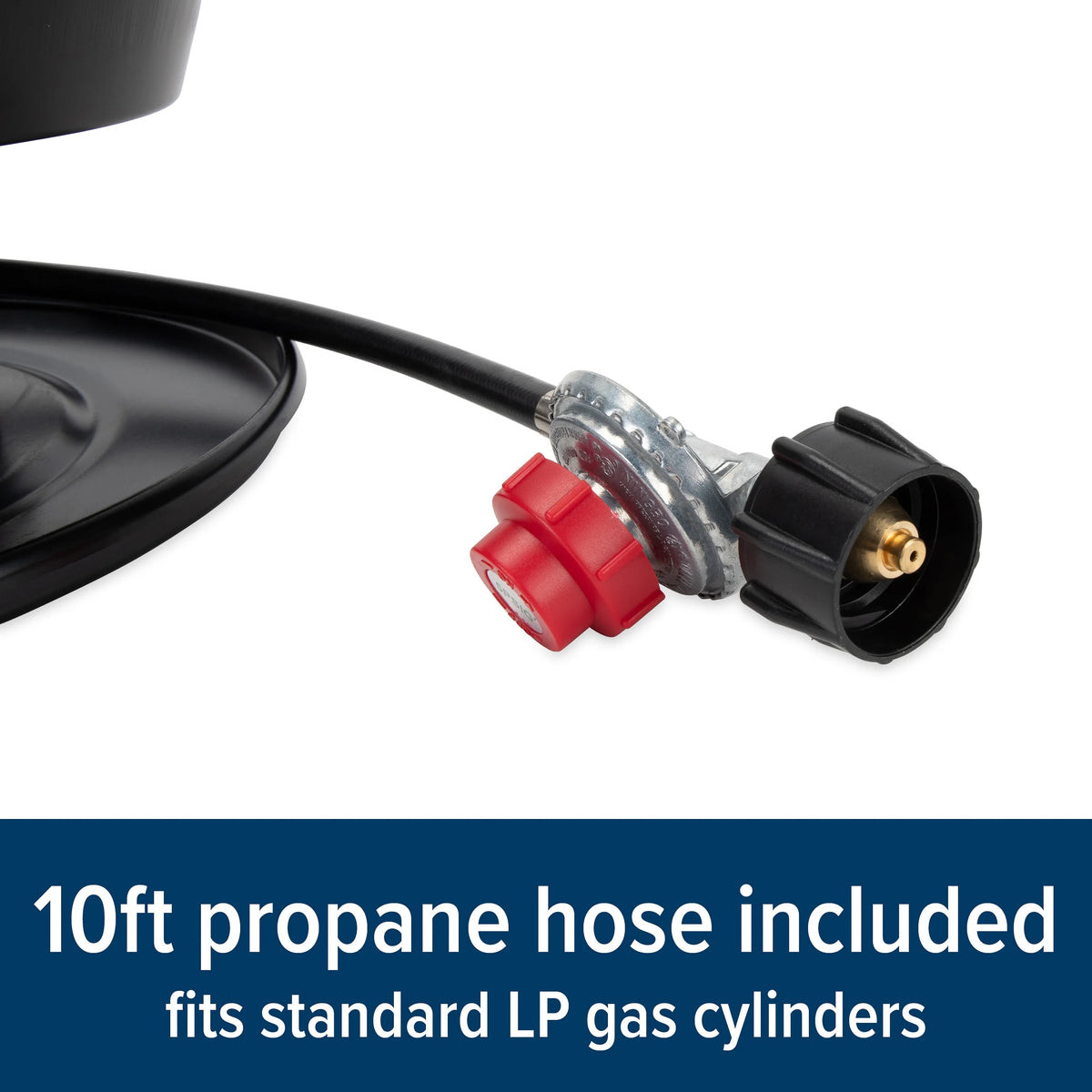 Camco Olympian Big Red Campfire, Approved for RV Campgrounds, Includes 10-Foot Propane Hose (58035)