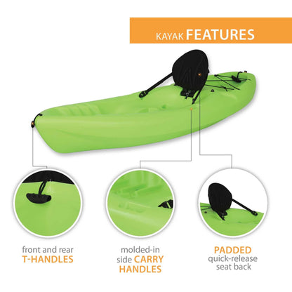 Lifetime Spitfire 8 ft Sit-On-Top Kayak, Lime Green (90245)