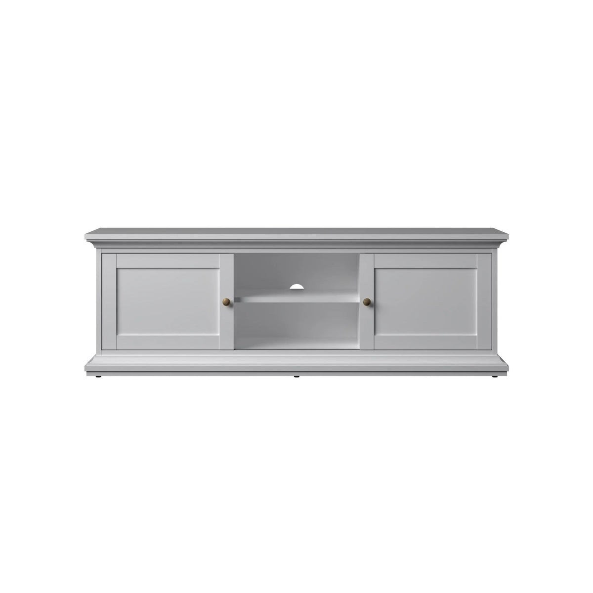 Tvilum Maison Park 2 Sliding Door TV Stand with 6 Shelves, White