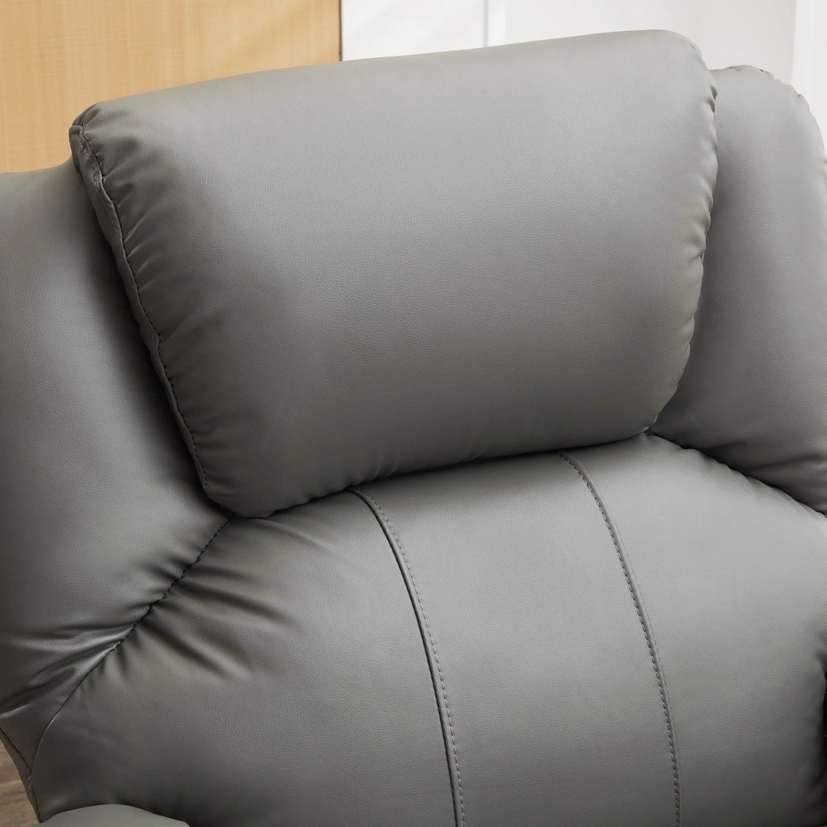 JONPONY Manual Recliner Chair with Heat Therapy and Massage Function, Heavy Duty Reclining Mechanism Massage Chair, Elderly Single Rocker Sofa with Cup Holders for Bedroom Home Theater,Black
