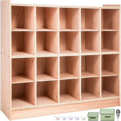 BENTISM Classroom Storage Cabinet Preschool Storage Shelves Wooden 8 Grids Toys Books