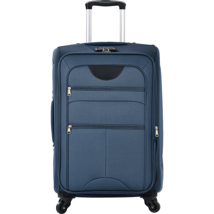 Expandable Softside Luggage Sets 3 Piece,Upright Spinner Suitcases with Wheels,Lightweight Carry on Luggage Travel Set,Green