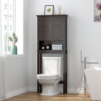 UTEX Bathroom Storage Over The Toilet, Bathroom Cabinet Organizer with Adjustable Shelves, Bathroom Space Saver for Bathroom, White