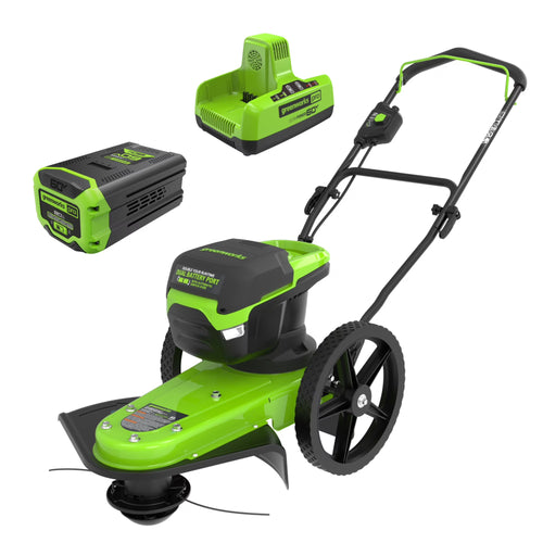 Greenworks 60V 22" Cordless Brushless Wheeled String Trimmer with 8.0Ah Battery and Charger