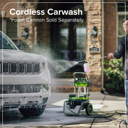 Greenworks Hybrid 60V 3000 MAX PSI at 2.0 GPM MAX Electric Pressure Washer + (2) 5.0Ah Batteries & Dual-Port Charger 5128202
