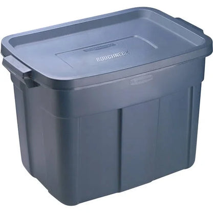 Rubbermaid Roughneck 18 Gal. Storage Box, Dark Indigo Metallic (Set of 12)