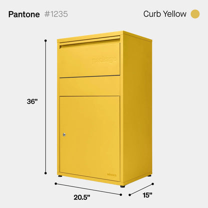 Adoorn Package Delivery Boxes for Outside, Large 36 x 20.5 x 15 (HxWxD) Security Package Box, Free Standing Anti-Theft Parcel Drop Box - Black