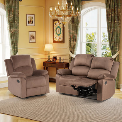Bonzy Home Recliner Chair with Soft Padded Headrest and Armrest, Theater Reclining Chair Sofa for Living Room and Bedroom
