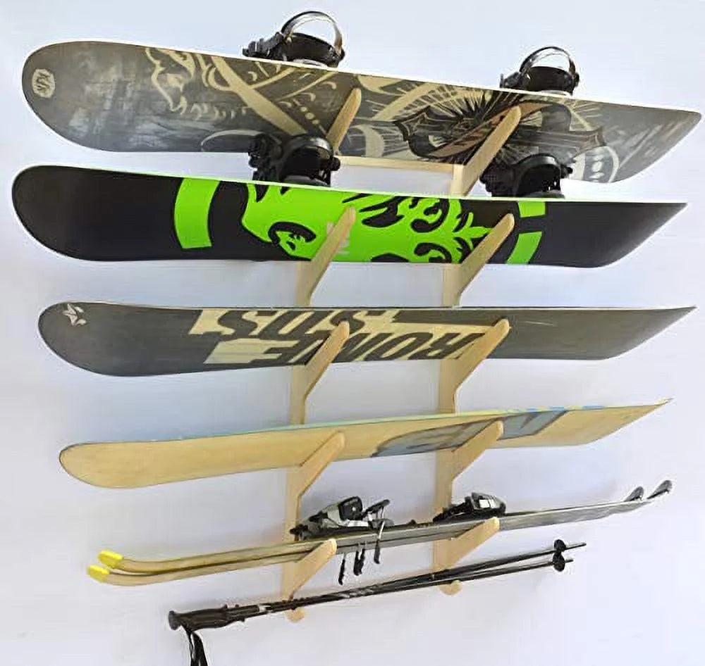 The Lifty Snowboard Wall Rack (Holds 5)