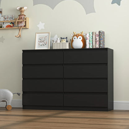 Kadyn White Chest of Drawer, 6 Double Drawer Dresser for Bedroom, Modern Storage Cabinet for Living Room, Dresser