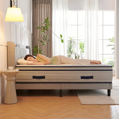 Twin Size Mattresses, 12 Inch Hybrid Memory Foam Individual Pocket Springs Twin Bed Mattress in a Box with Pressure Relief, Motion Isolation, CertiPUR-US, 100 Nights Trial