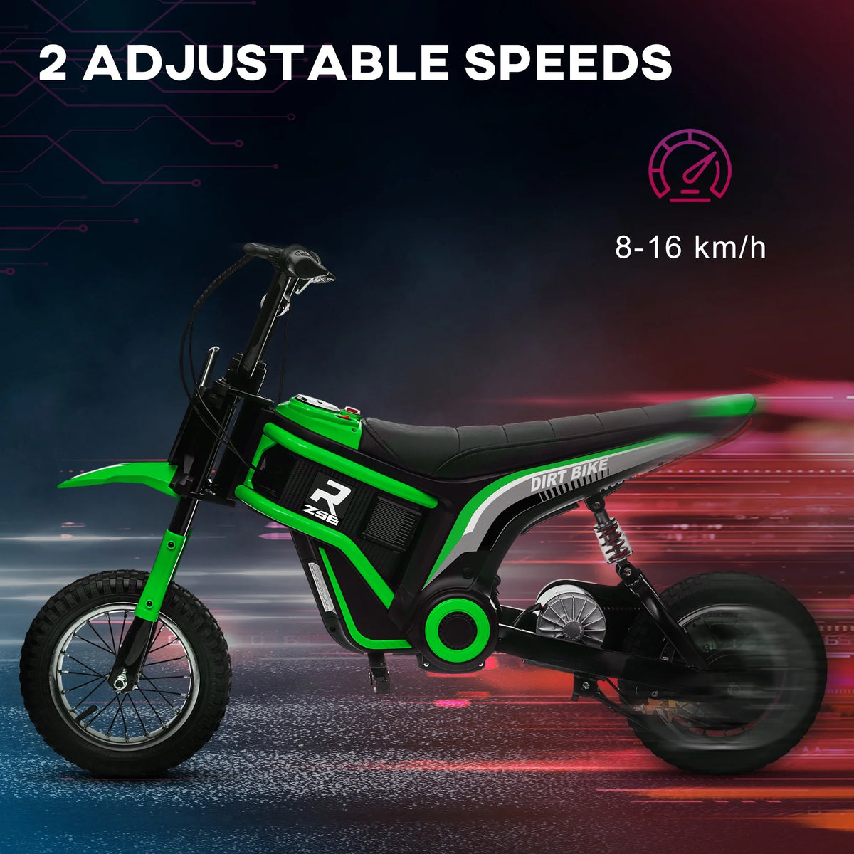 SaveJoy Electric Dirt Bike, 24V E-Dirt Bike Motorcycle for Kids, Kids Dirt Bike with Brake, Music, Horn, Outdoor Toys for Todders Kids, Red