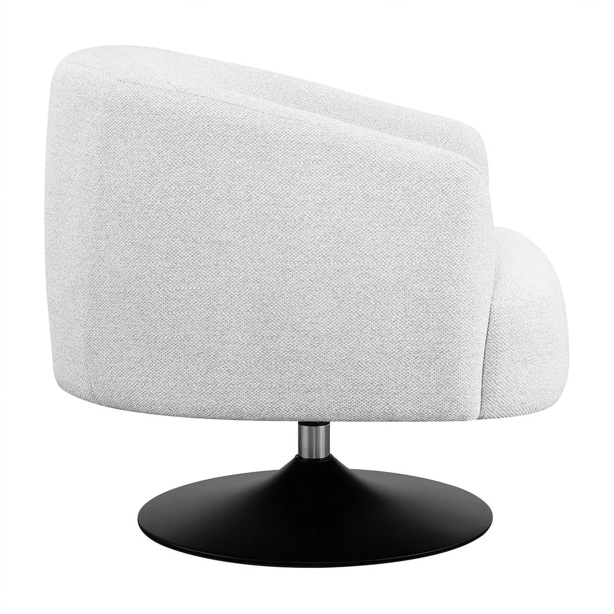 Coaster 18" Modern Fabric Upholstered Swivel Chair in Beige/Matte Black