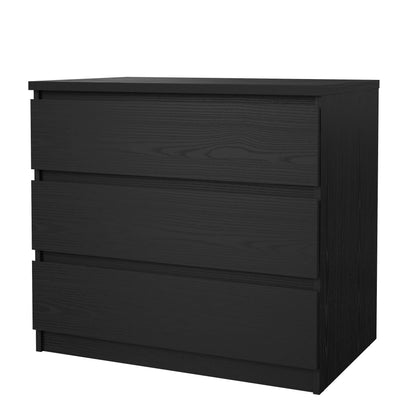 Tvilum Scottsdale 3 Drawer Chest Dresser for Adults, White High Gloss