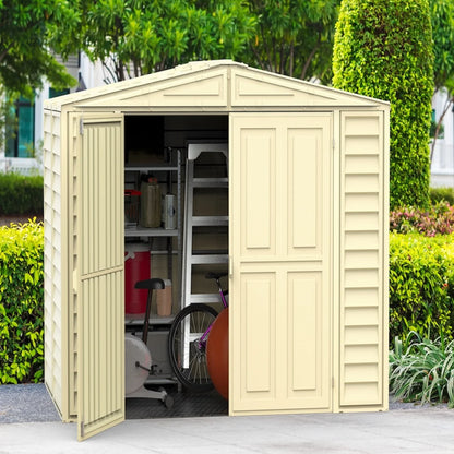 Duramax 8ft x 5.5ft Duramate Vinyl Shed with Foundation