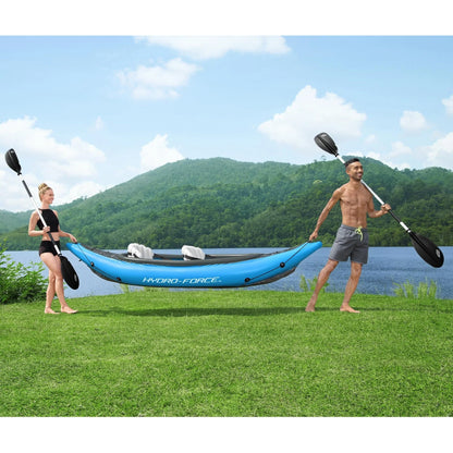 Hydro-Force Cove Champion X2 Inflatable Kayak - Two-Person Kayak Set (10�?0�?Long)