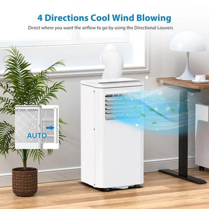 14000 BTU Portable Air Conditioner with Heat, 3-in-1 AC Unit for Rooms up to 750 Sq.Ft, Quiet Operation, Dehumidifier & Fan, Window Kit Included